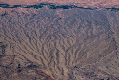 High angle view of mountain range