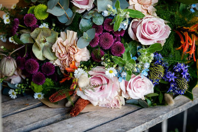 Close-up of rose bouquet