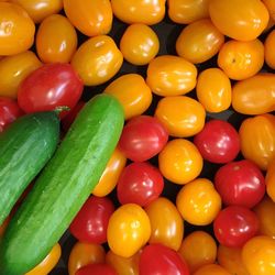 Full frame shot of multi colored peppers