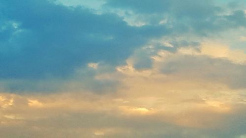 Low angle view of clouds in sky