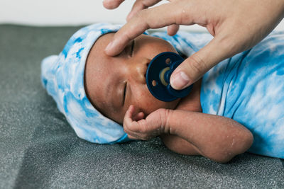 Close-up of baby hands