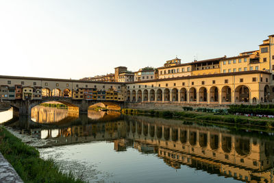 Ponte vecchio - old bridge, bridge over arno river in florence, tuscany, italy