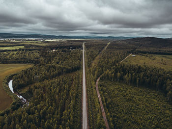 Scenic view of road amidst landscape