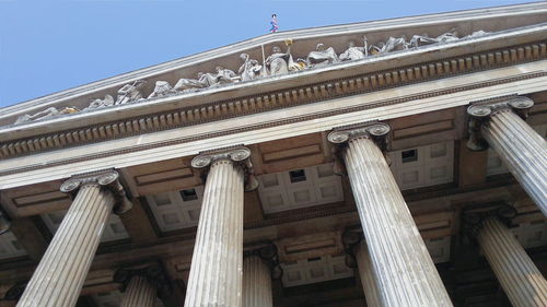 Low angle view of historical building