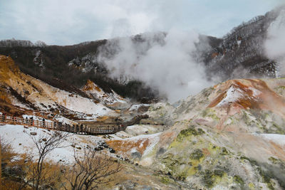 Hell valley, jigokudani during winter times