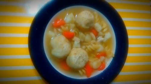 Close-up of soup in bowl