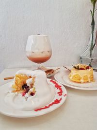 Breakfast on table