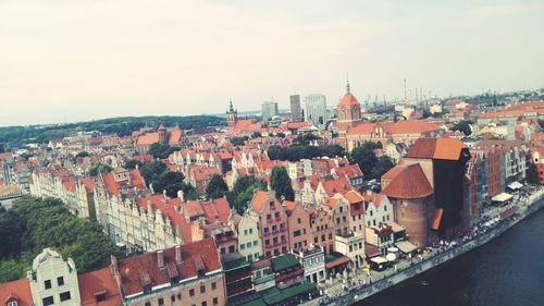 High angle shot of cityscape