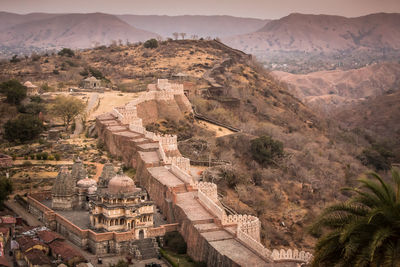 High angle view of a temple