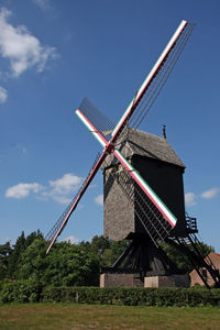 Windmill on field