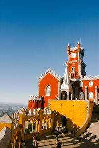 View of church against clear blue sky