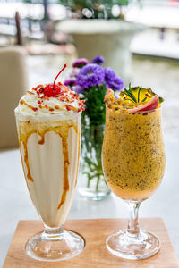 Close-up of drink on table