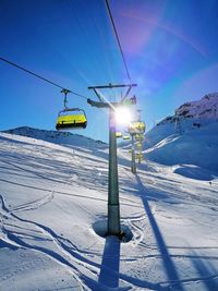 Ski on snow covered field