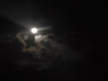 Low angle view of moon at night