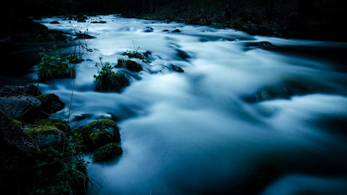 River flowing through rocks