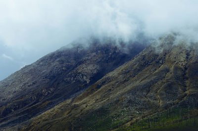 The slopes of mt. sinabung are full of erupted rocks.