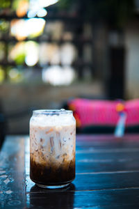 Close-up of coffee on table