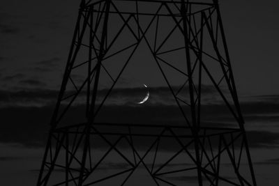 Scenic view of sea against sky at night