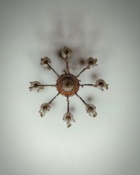 Low angle view of chandelier