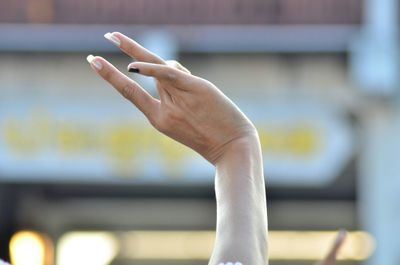 Close-up of human hand