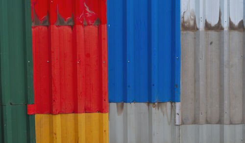 Full frame shot of closed wooden door