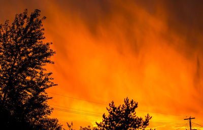 Low angle view of sky at sunset