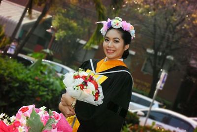 Portrait of young woman