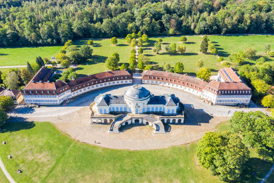 High angle view of park