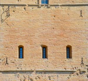 Low angle view of building wall