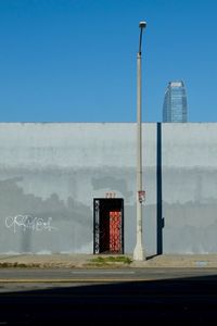 Building against clear blue sky