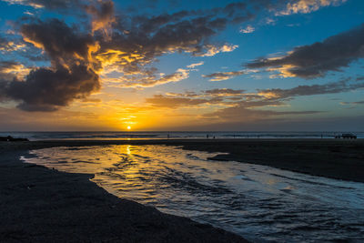 Scenic view of sea during sunset