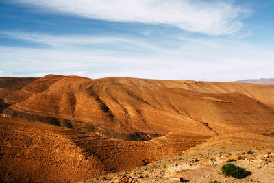 Scenic view of desert against sky