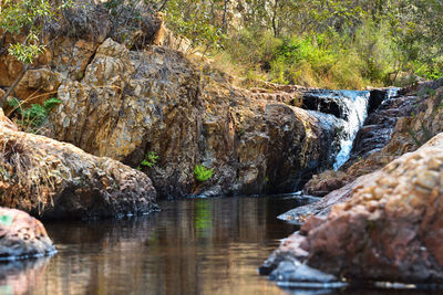 Rock formation in water