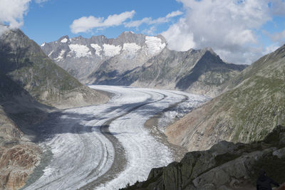 Panoramic view of mountains against sky