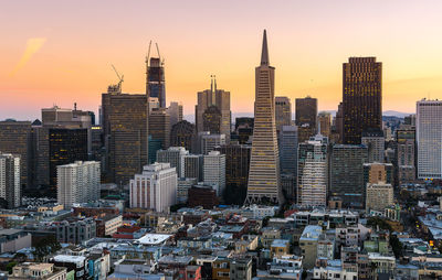 Aerial view of buildings in city