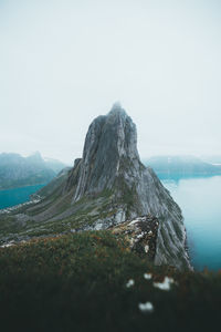 Rock formation by sea 