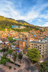 High angle view of cityscape