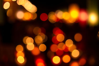 Defocused lights at night