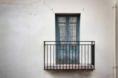 Closed window of building