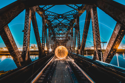 Railway bridge against sky