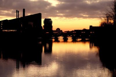Reflection of built structures in water