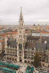 View of buildings in city against sky