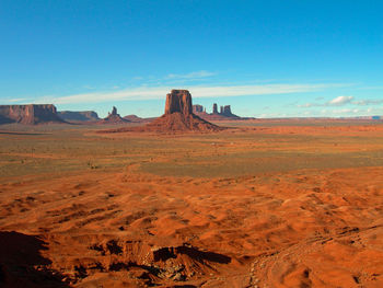 Scenic view of desert against sky