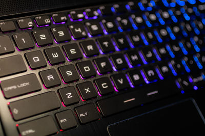 Close-up of computer keyboard