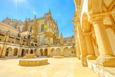 Low angle view of historical building against sky