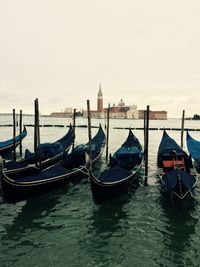 View of boats in canal