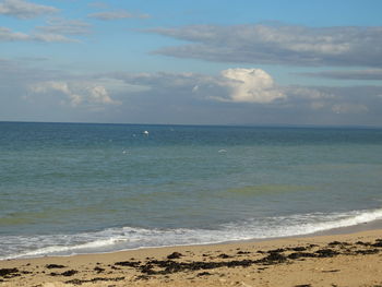 View of calm beach against the sky