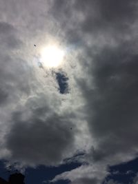 Low angle view of cloudy sky