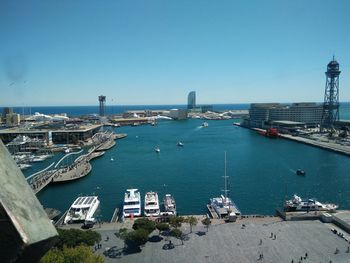 Boats in harbor