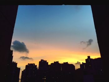 Cityscape at sunset